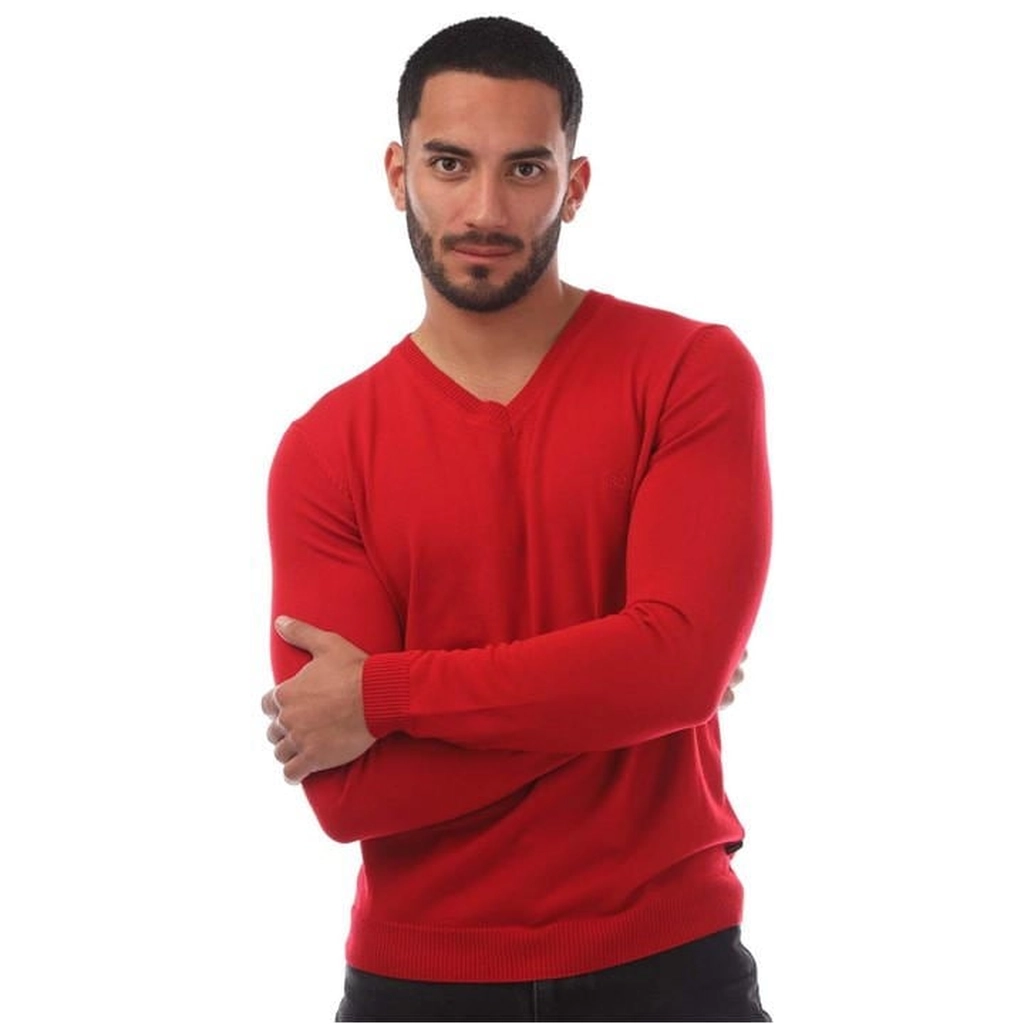 Hugo Boss Batisse-E V-Neck Sweater - Red